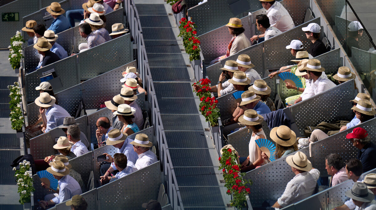 Palco VIP corporativo en la Caja Mágica del Mutua Madrid Open con vistas a la pista